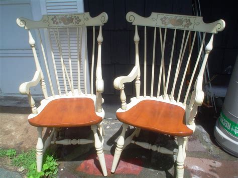 Ethan Allen - 4 chairs 2 w/ side arms and 2 w/ no arms Ethan Allen, Rocking Chair, Dining Chairs ...