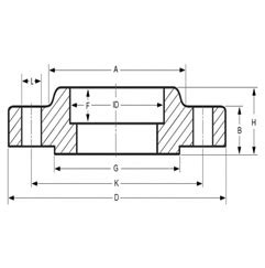 Socket Weld Flange | Ansi B16.5 Stainless Steel Raised Face SWRF