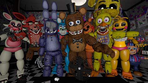 FNaF 2's Withered Animatronics Diagram | Quizlet