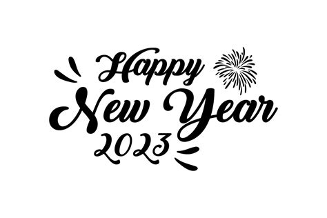 2023 Happy New Year Lettering Graphic by pixeness · Creative Fabrica