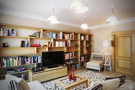 Home library bookshelves | Interior Design Ideas