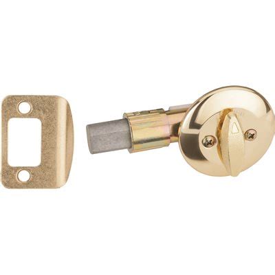 KWIKSET 663 SINGLE SIDED DEADBOLT, 2-3/8 RFL DRIVE LATCH AND FULL LIP STRIKE, POLISHED BRASS