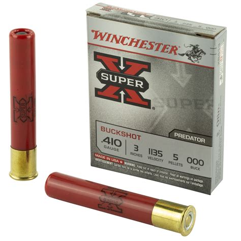 Winchester Super-X 410 Gauge 3" 5 Pellets 000 Buck Buckshot - 5rd