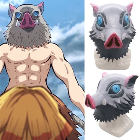 Demon Slayer Kimetsu no Yaiba Cosplay Hashibira Inosuke Mask Wild Boar ...