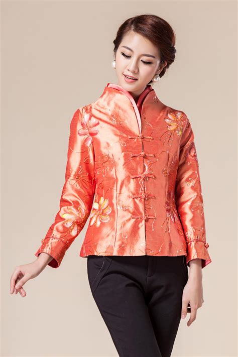 Lovely Modern Frog Button Short Jacket - Orange - Chinese Jackets ...