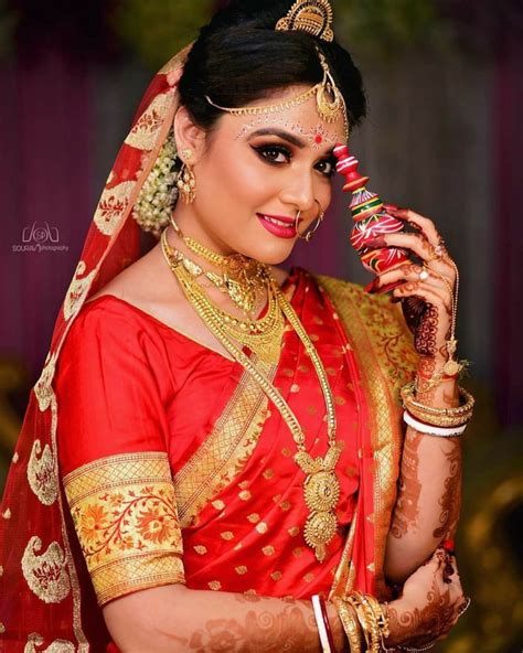 Indian Wedding Bride, Bengali Wedding, Bengali Bridal Makeup, Indian Bridal Fashion, Beautiful ...