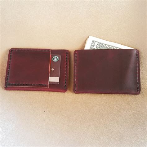 Ultra Slim Wallet Horween Leather | TechLeatherCraft - (LeatherCraft209)