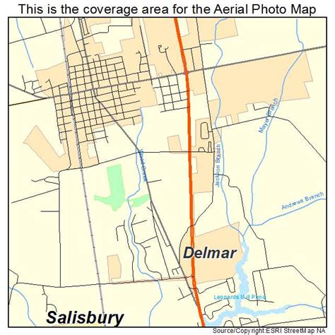 Aerial Photography Map of Delmar, MD Maryland