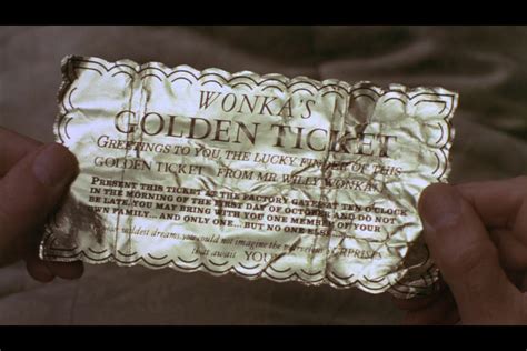 The Prop Gallery | Willy Wonka and the Chocolate Factory - Golden Ticket