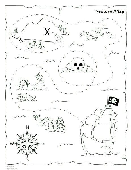 DIY treasure map printable | Mapas de piratas, Piratas, Piratas infantiles