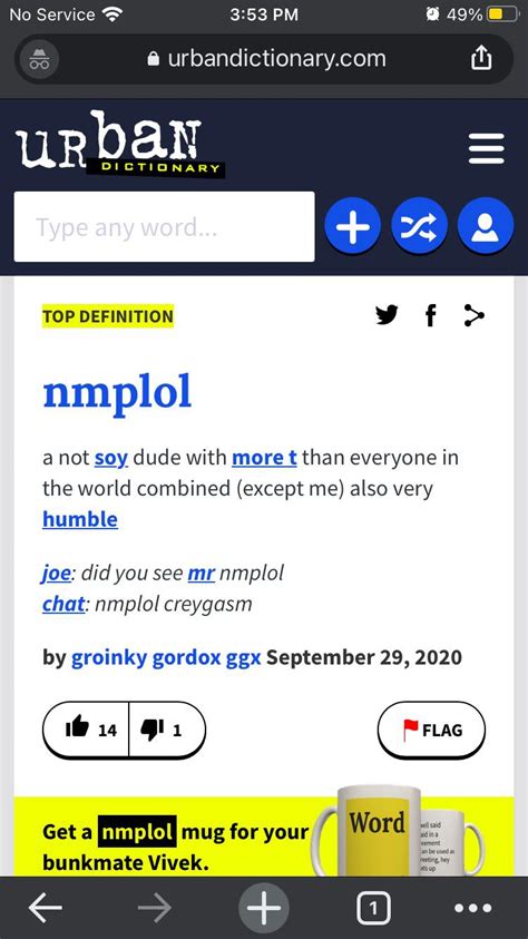 So I found this on urban dictionary. Yep : r/Nmpx