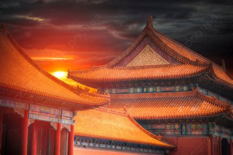 Night Landscape Of The Starry Sky Forbidden City Photo Background And ...