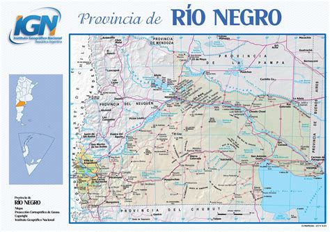 Mapa da província de Río Negro - Argentina | MapasBlog