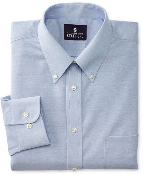 JCPenney Stafford Travel Wrinkle-Free Oxford Dress Shirt-Big & Tall ...