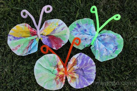 Spring Crafts for Kids | Coffee Filter Butterfly Craft - Honey + Lime