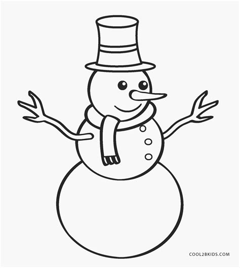 Printable Coloring Pages Snowman