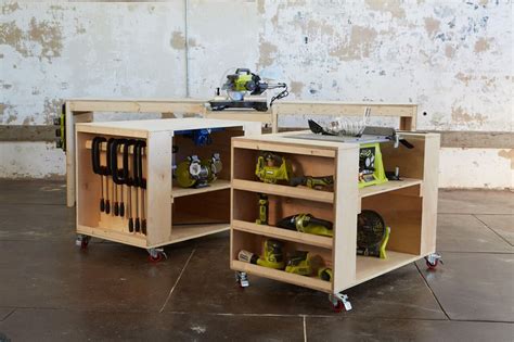 Ultimate Roll Away Workbench with Miter Saw Stand | Ana White