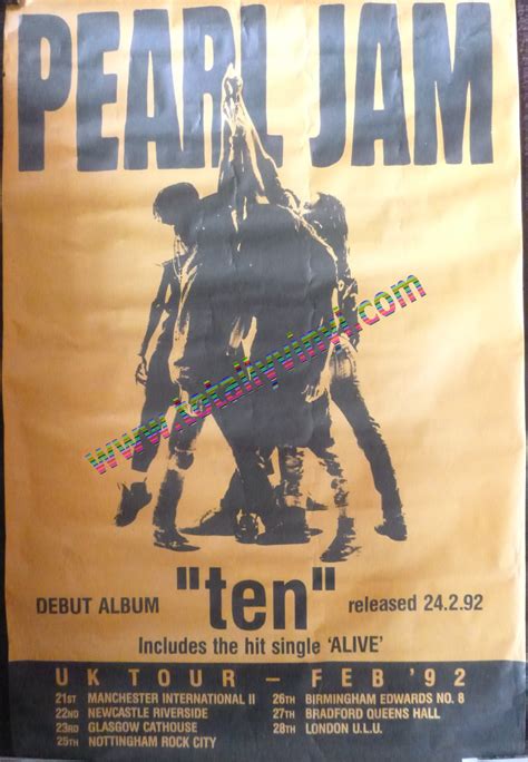 Totally Vinyl Records || Pearl Jam - Ten Poster Promotional Issue