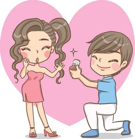 propose engagement love happiness vector cartoon clipart 4717196 Vector ...