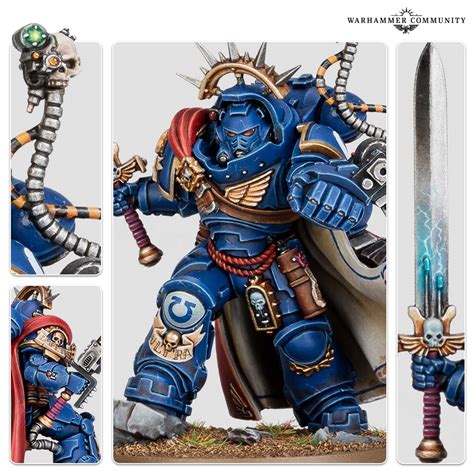 40K Space Marines Captain in Gravis Armour and Primaris Ancient Preview | TechRaptor