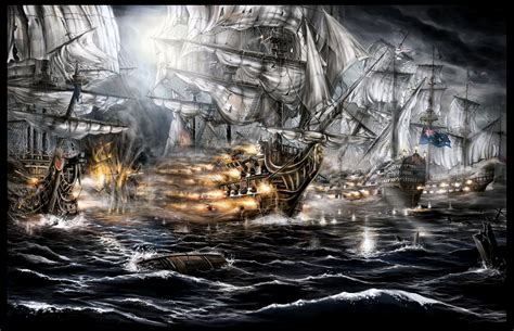 Historical Wallpapers: Battle of Trafalgar (Bataille de Trafalgar- Batalla de Trafalgar) (1805)