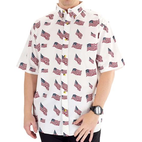 Men's Flags Allover 100% Cotton Button-Up Shirt – The Flag Shirt