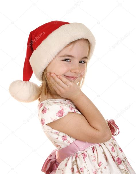 Christmas kid in Santa hat Stock Photo by ©Marsevis 1226085