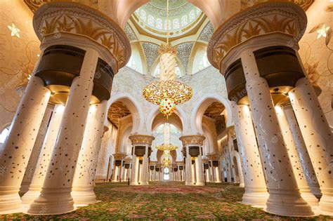 Premium Photo | Sheikh zayed grand mosque interior