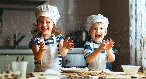 happy family funny kids bake cookies in kitchen - Ask The Scientists