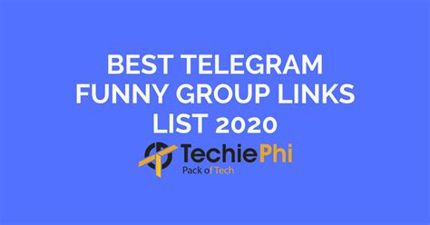 Best Telegram Funny Group Links List 2020 | Latest Collection - Techiephi