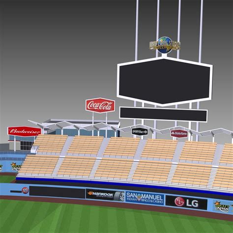 3d dodger stadium seats