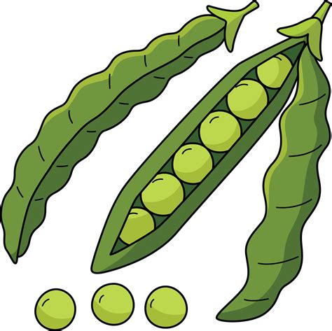 Green Bean Fruit Cartoon Colored Clipart 21964544 Vector Art at Vecteezy