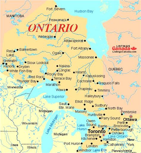 map of ontario - South America Maps - Map Pictures | Ontario map ...