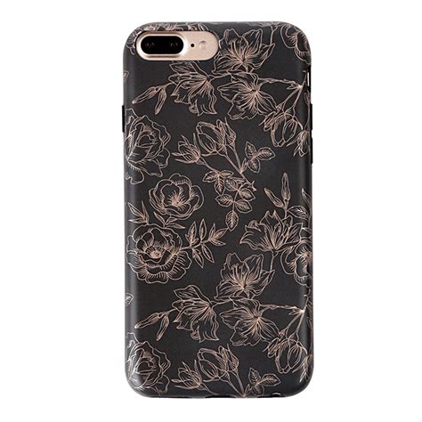 Floral Rose Gold Chrome iPhone Case | Rose gold phone case, Iphone ...