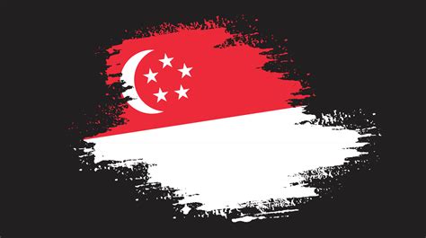 Brush frame Singapore flag vector 17341835 Vector Art at Vecteezy