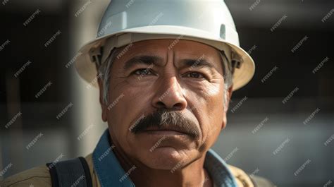 Premium Photo | Construction worker male hispanic mature operating a crane on a construction ...