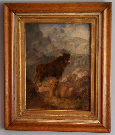 Antiques Atlas - Victorian Highland Cattle Oil Painting