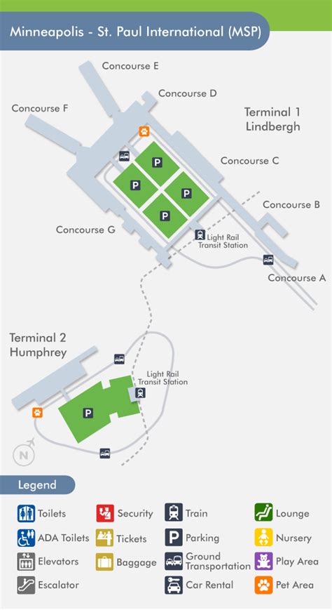 Minneapolis Airport (MSP) Terminal Map