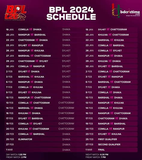 Bpl 2024 Schedule Bangladesh Cricket Team - Ardys Brittne