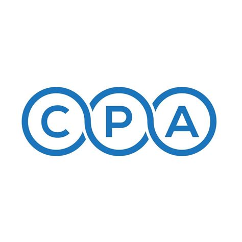 diseño de logotipo de letra cpa sobre fondo blanco. concepto de ...