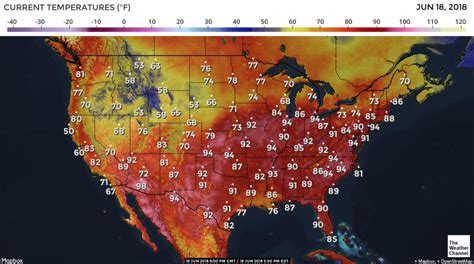 Temperature Map Of Usa Today – Map Vector