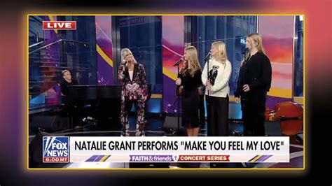 Natalie Grant Performed ‘Make You Feel My Love’ on Fox & Friends With Her Family - Hope Nation