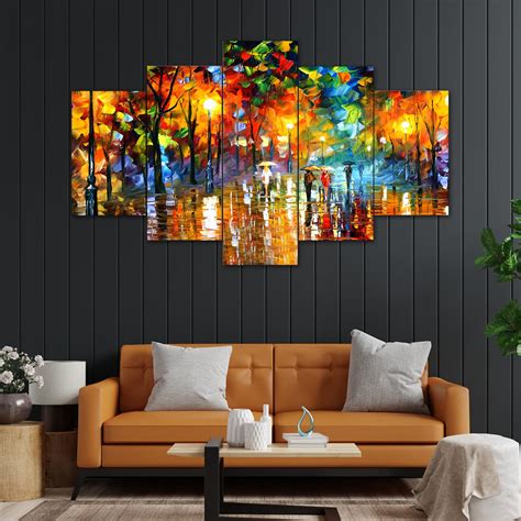 perpetual Wall Painting For Bedroom - Set Of 5, 3d Scenery Wall ...