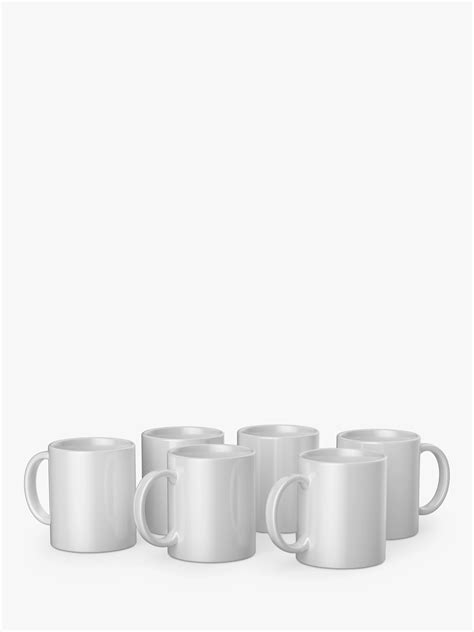 Cricut Mug Press Ceramic Mug Blank, White, 6x 350ml