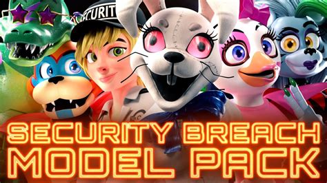 FNAF Security Breach Model Pack Release! (Blender 2.8+) - YouTube