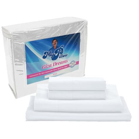 MyPillow Split King 400-Thread-Count Cotton White Bed-Sheet at Lowes.com