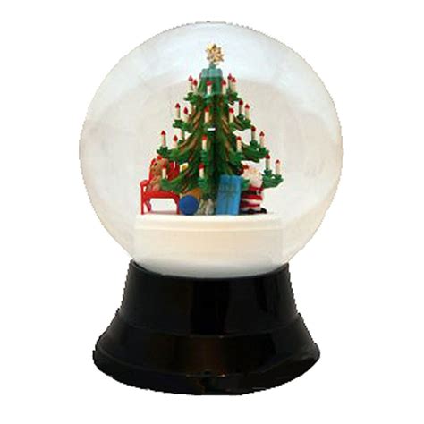 7" Black and Green Perzy Snow Globe Large Christmas Tree Decoration ...