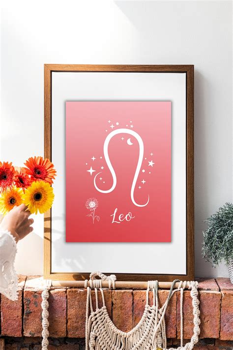 Leo Zodiac Sign Leo Download Leo Art Print Leo Wall Art - Etsy