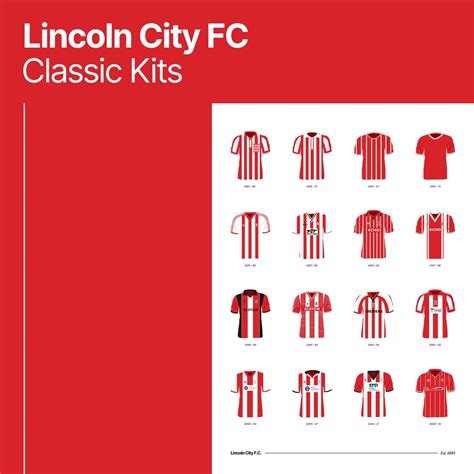 Lincoln City FC Classic Kits 1885 to 2021 A3 Poster | Etsy