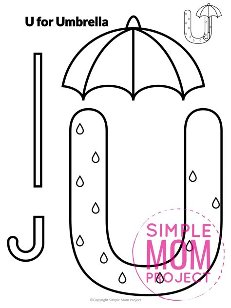 Letter U Umbrella Craft